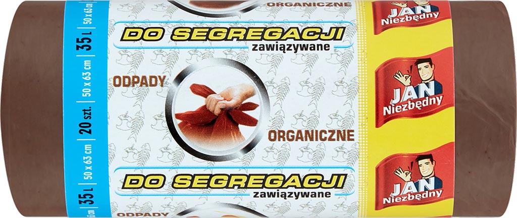 Worki na Śmieci do Segregacji JAN NIEZBĘDNY brązowy