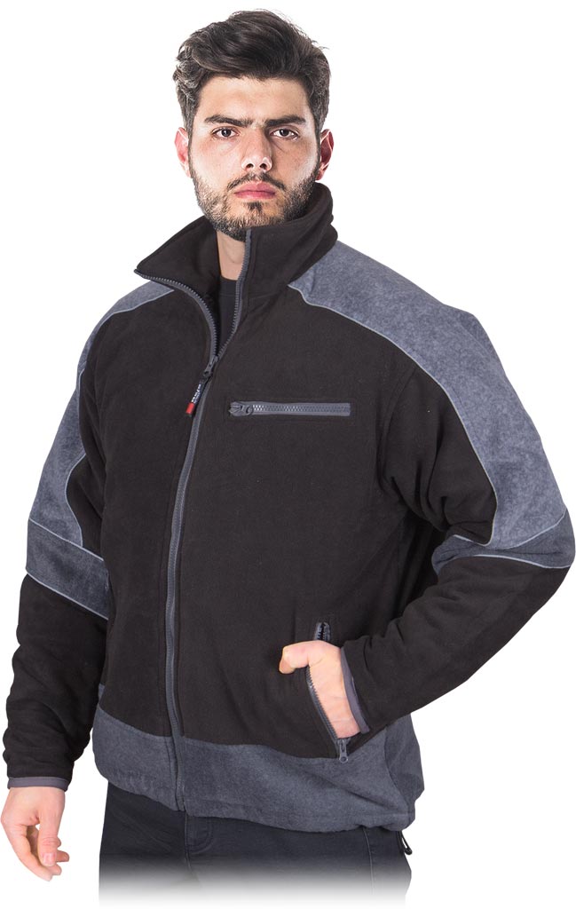 Bluza Ochronna Ocieplana z Polaru REIS czarno-szara