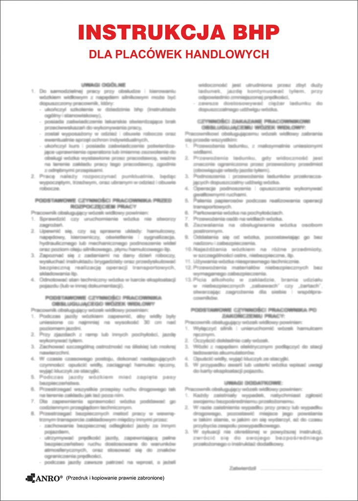 ZNAK Bezpieczeństwa ANRO