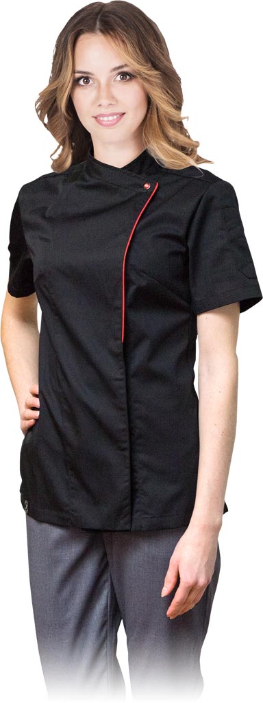 Bluza Kucharska Ochronna REIS czarno-ciemnoczerwona