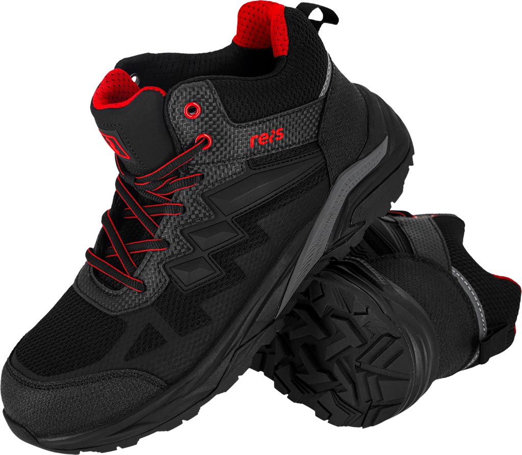 BUTY Bezpieczne REIS czarno-czerwone