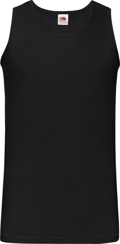 T-shirt Męski bez Rękawów FRUIT OF THE LOOM czarny