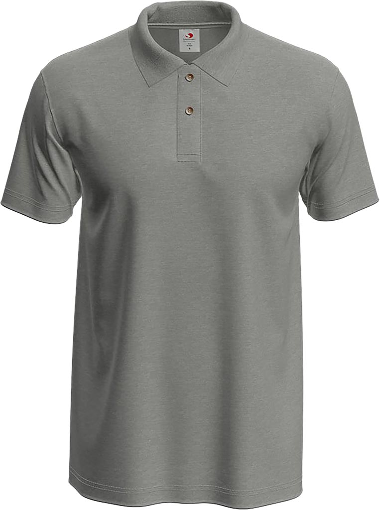 POLO Męskie STEDMAN szary heather