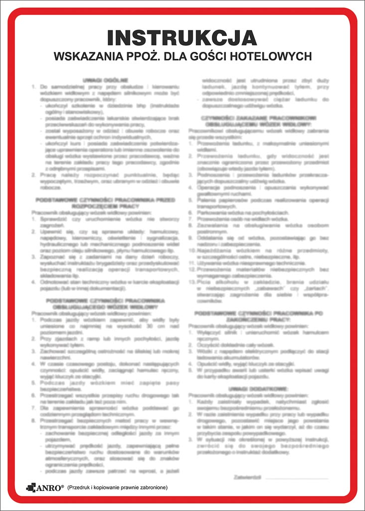 ZNAK Bezpieczeństwa ANRO