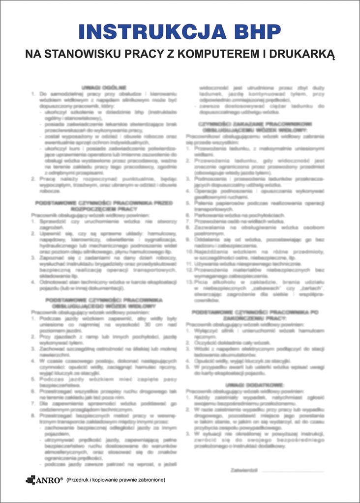 ZNAK Bezpieczeństwa ANRO