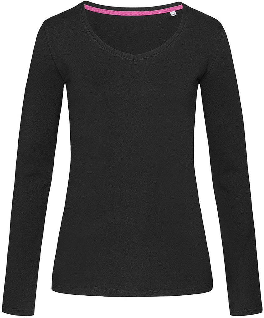 T-shirt Damski z Długim Rękawem STEDMAN czarny