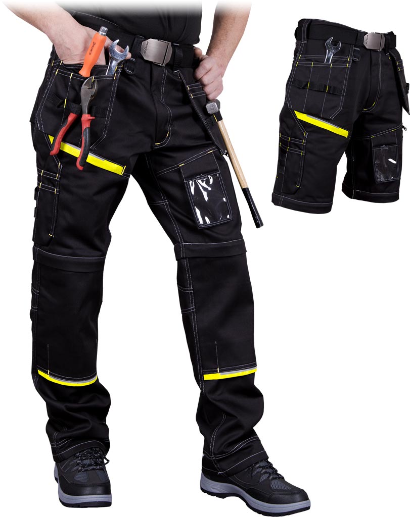 Spodnie Ochronne do PASA L.HOLLMAN czarno-żółte