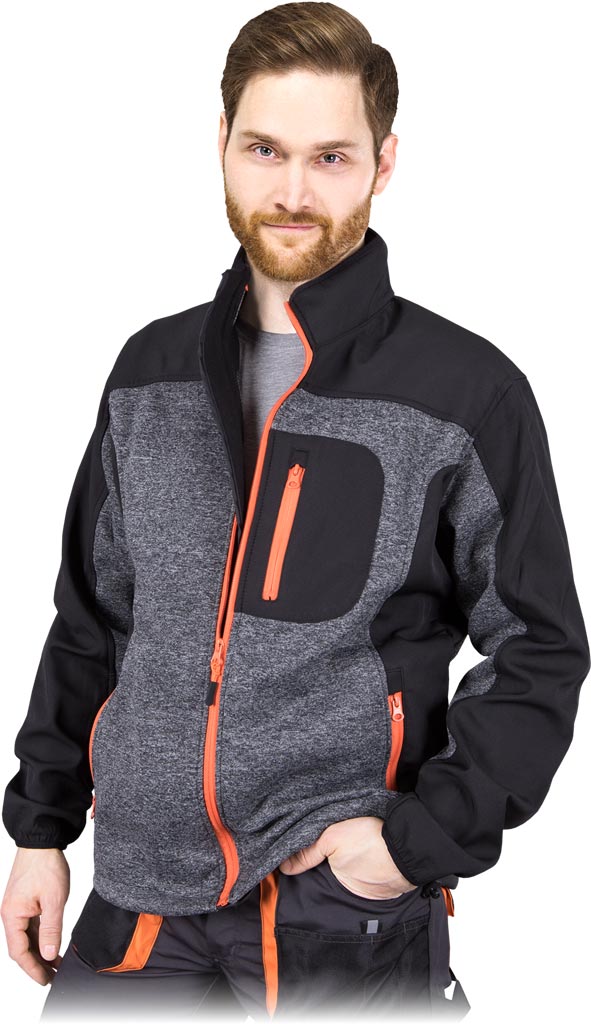 Bluza Ochronna REIS ciemnoszaro-czarno-pomarańczowa