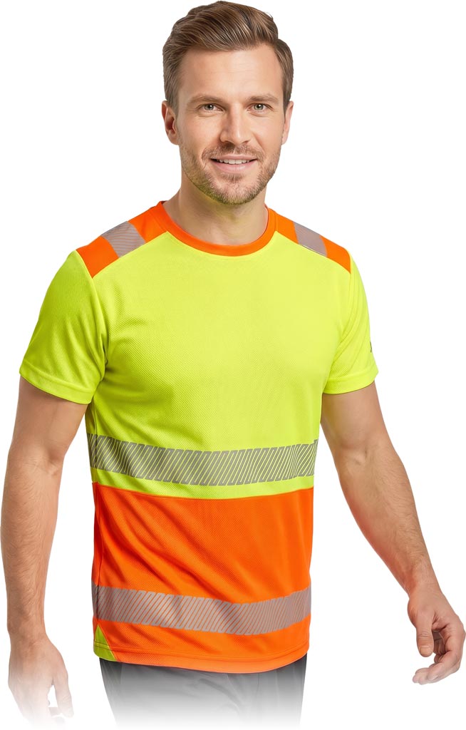 T-shirt Ochronny REIS żółto-pomarańczowy