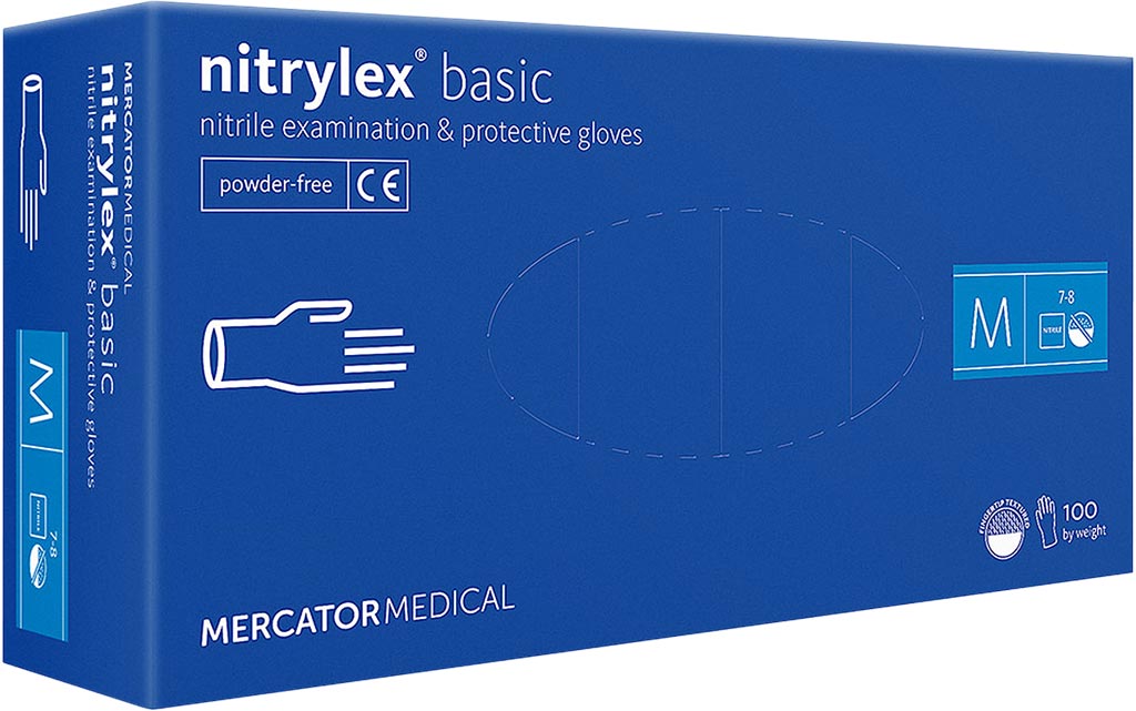 Rękawice Nitrylowe 8% VAT MERCATOR MEDICAL granatowe