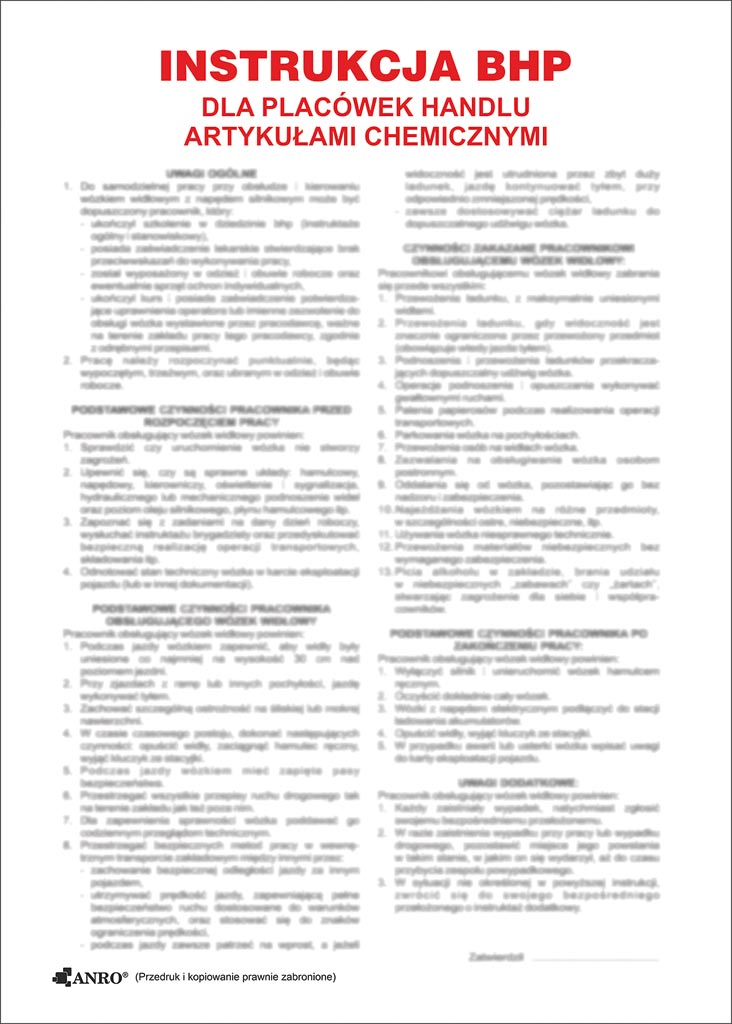 ZNAK Bezpieczeństwa ANRO