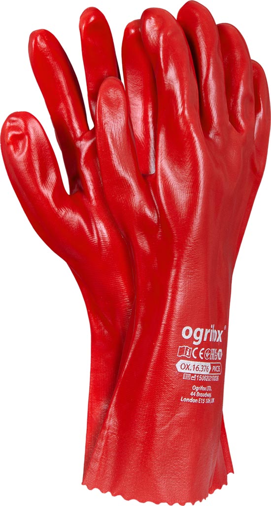Rękawice Ochronne Ox.16.376 Pvc35 OGRIFOX czerwone