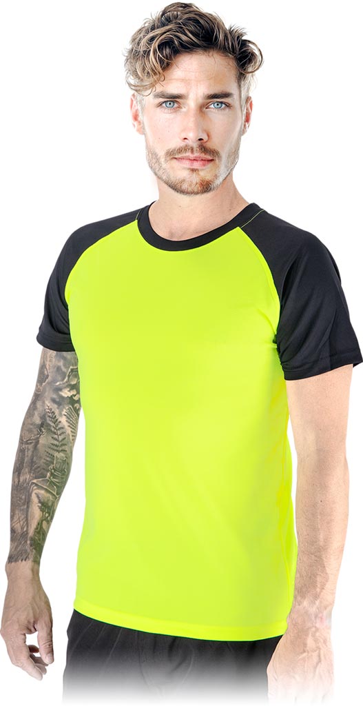 T-shirt REIS żółto-czarny