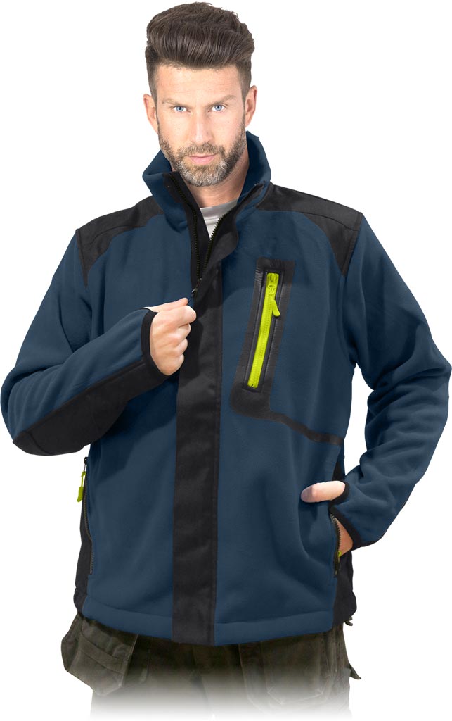 Bluza Ochronna z Polaru REIS granatowo-czarno-żółta