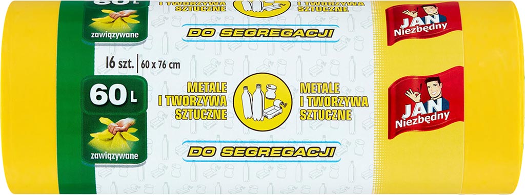 Worki na Śmieci do Segregacji JAN NIEZBĘDNY żółty