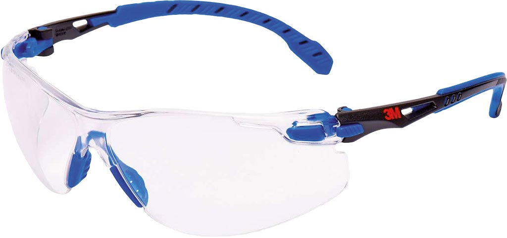 Okulary Ochronne 3M transparentno-niebiesko-czarne