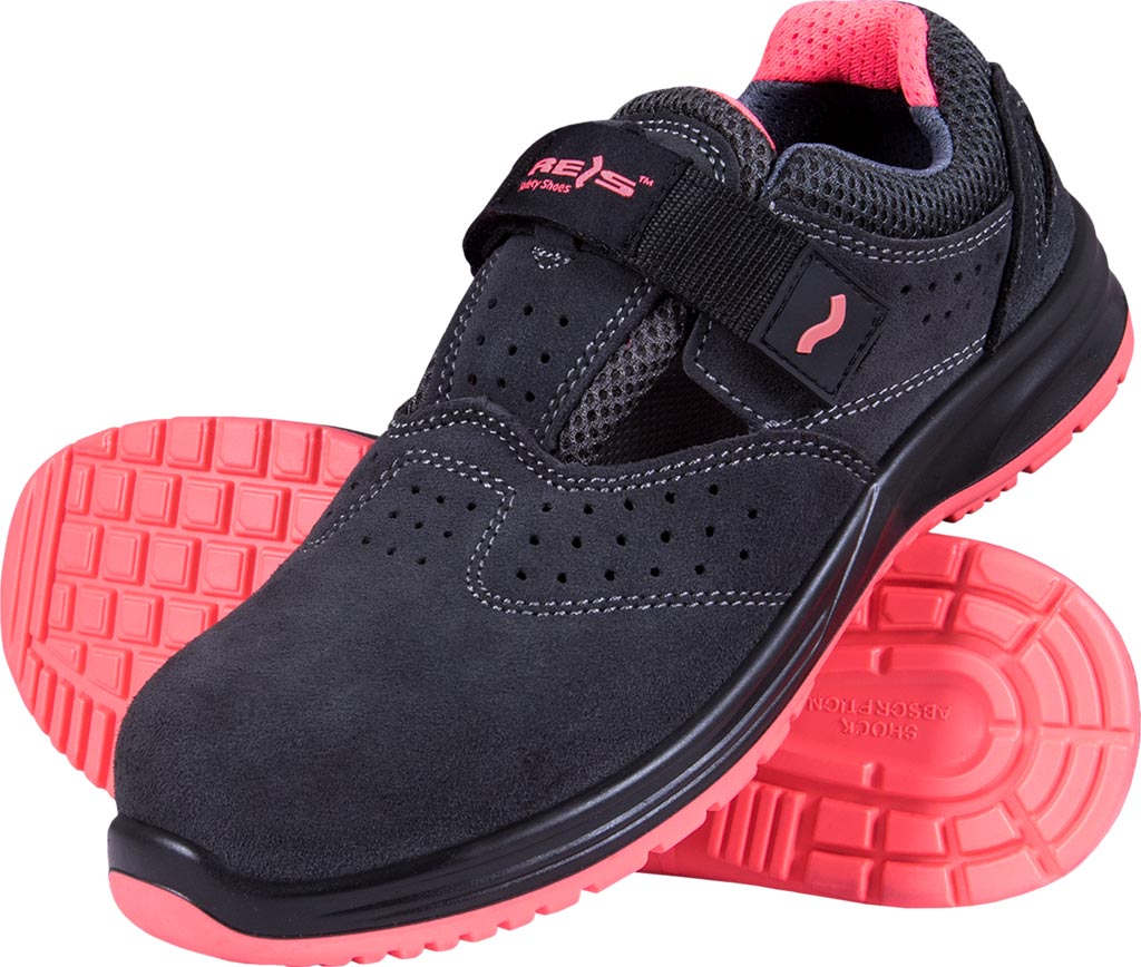 BUTY Bezpieczne REIS szaro-różowe