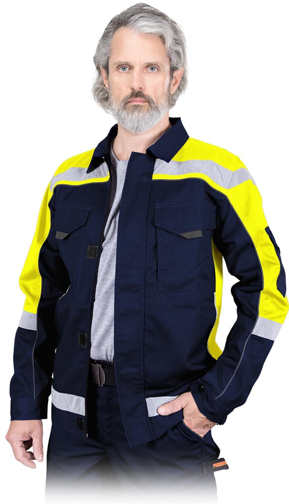 Bluza Ochronna REIS granatowo-żółto-szara