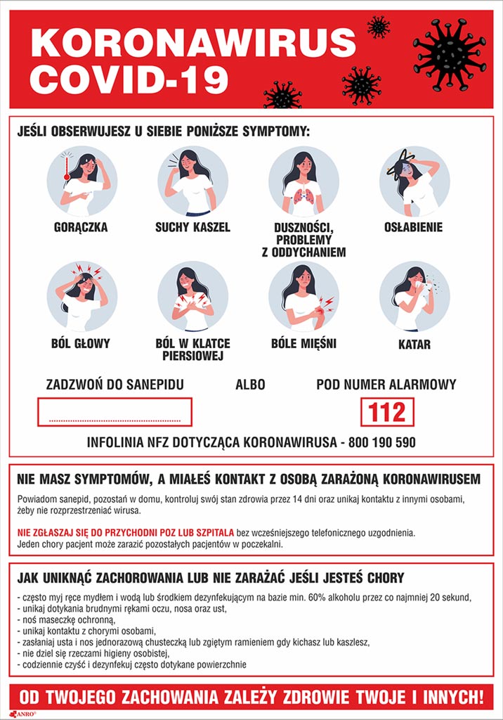 ZNAK Bezpieczeństwa ANRO