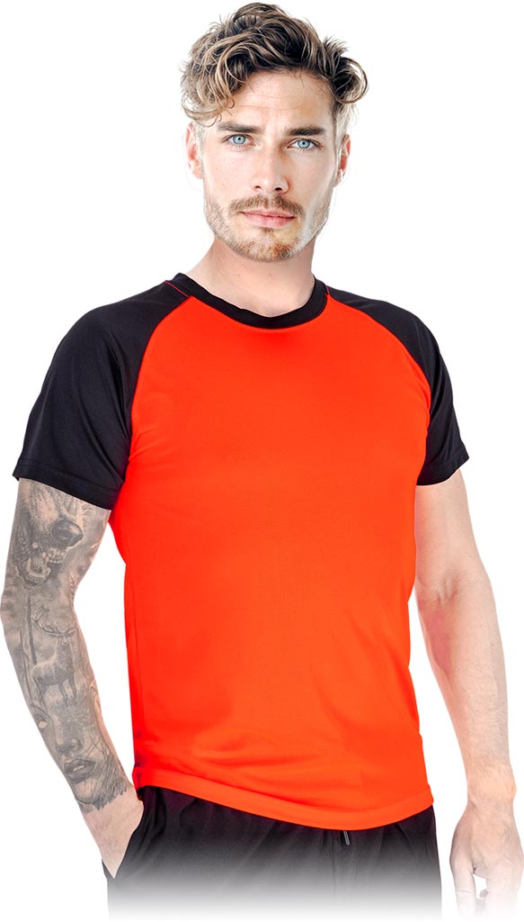 T-shirt REIS pomarańczowo-czarny