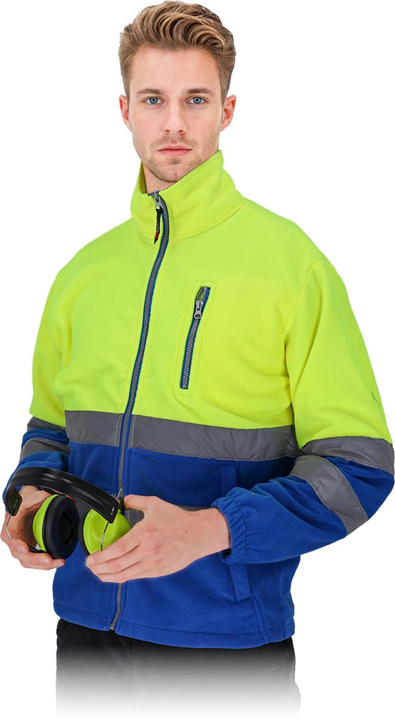 Bluza Ochronna z Polaru REIS żółto-niebieska