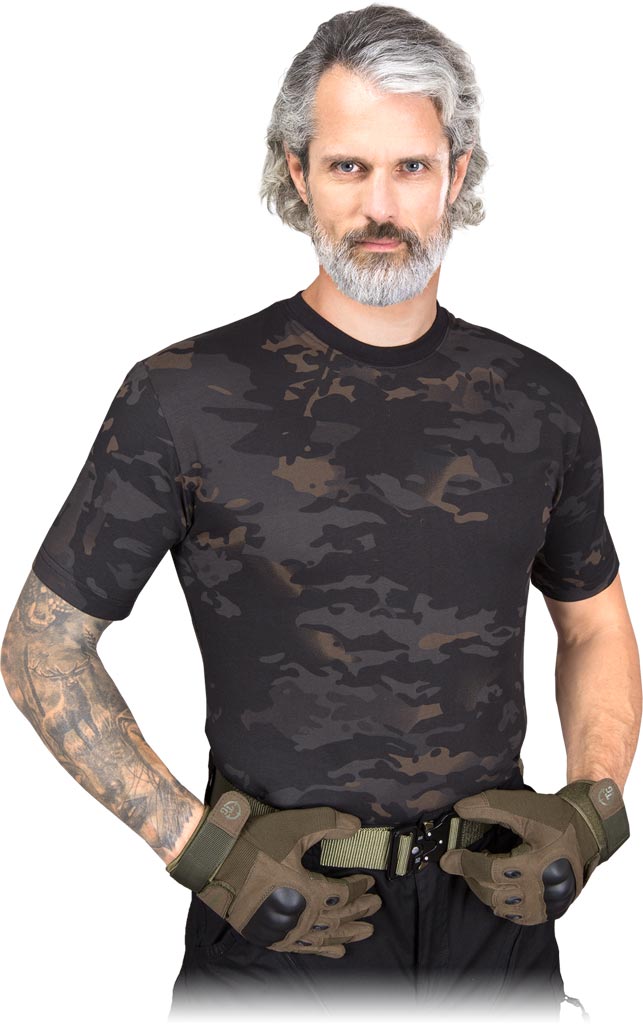 T-shirt Męski REIS ciemny moro