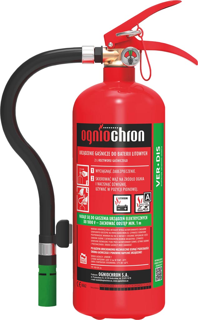 Urządzenie Gaśnicze 2 KG OGNIOCHRON czerwone