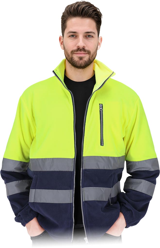 Bluza Ochronna z Polaru REIS żółto-granatowa